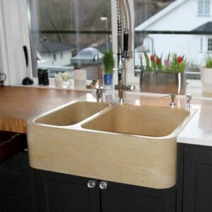Built-in kitchen with marble sink