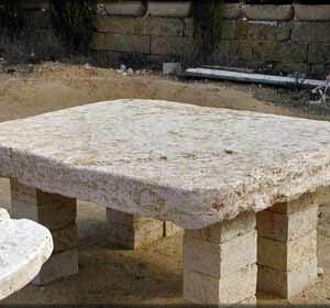 Tuff slab for rustic tables