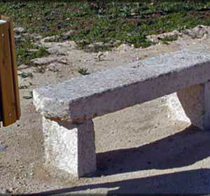 Bench in tuff stone