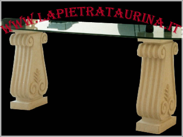 White stone kitchen table