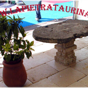 Rustic stone table for tavern