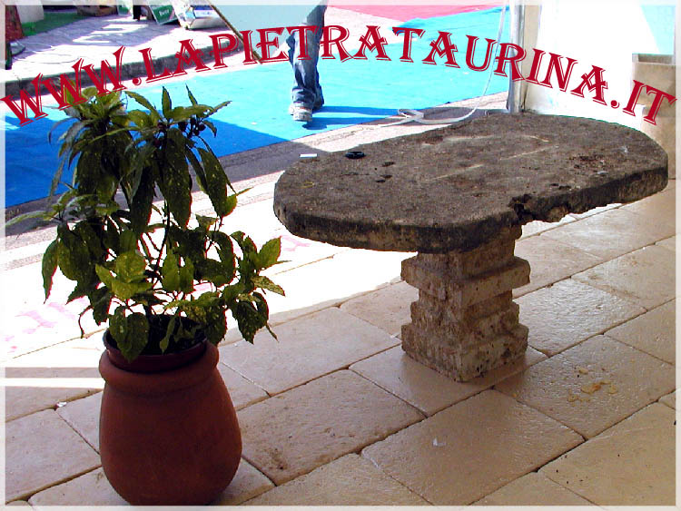 Rustic stone table for tavern