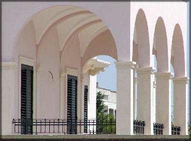 patio of stone villas