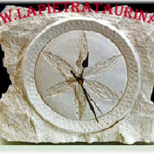 Italian stone leaf clock