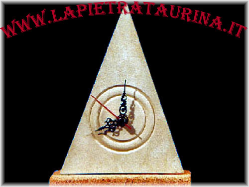 Triangle clock in italian stone