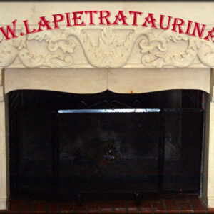 Stone frame for fireplace in carved italian stone