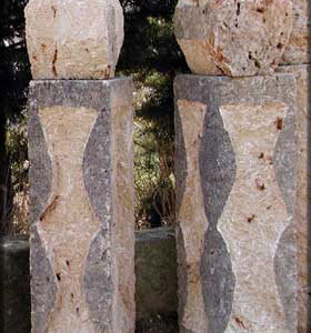 Stone vase for garden or balcony