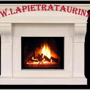 Stone cladding and accessories for wood-burning fireplaces