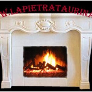 Stone cladding for fireplace