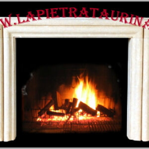 Fireplace cladding in natural stone