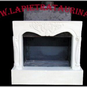 Stone cladding for modern fireplace